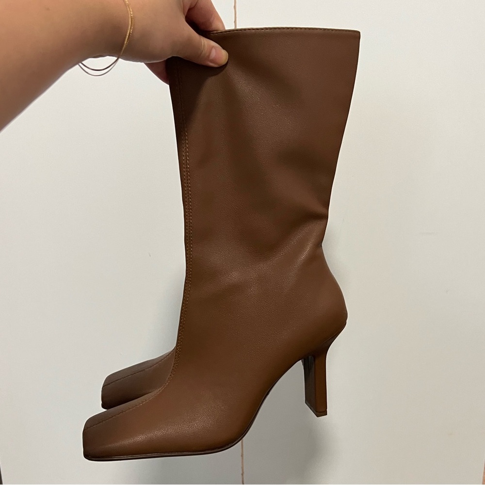 Oak & Fort brown square toe boots